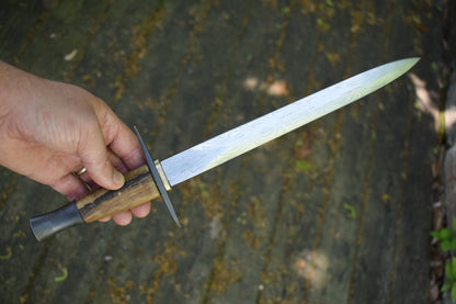 Mosaic Damascus Dagger with Sheath