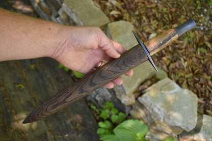 Mosaic Damascus Dagger with Sheath