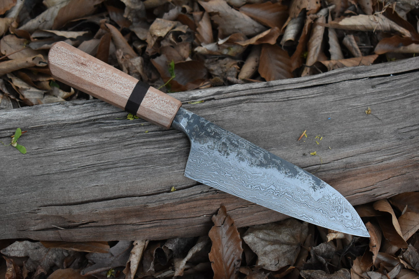 161mm Damascus Wa Santoku