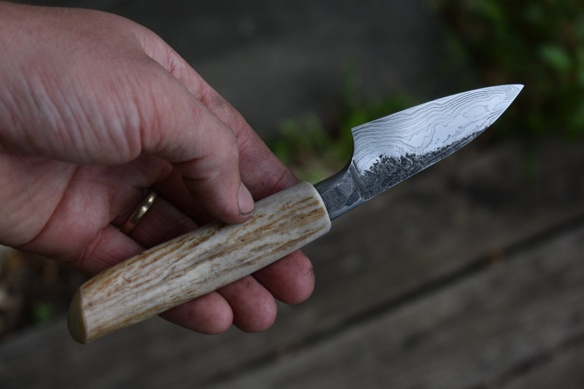 71mm Damascus Antler Paring