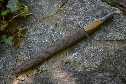 Mosaic Damascus Dagger with Sheath