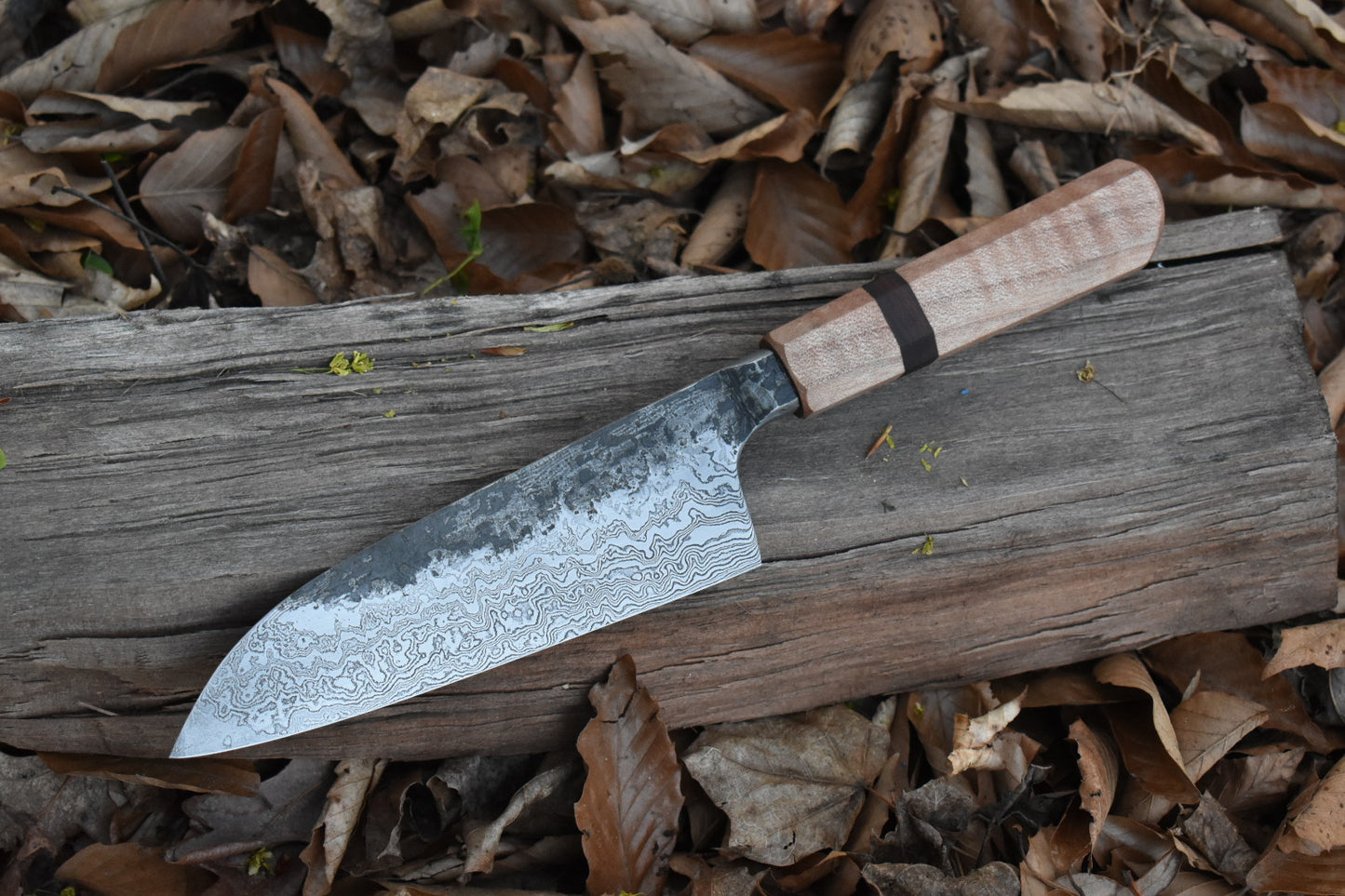 161mm Damascus Wa Santoku