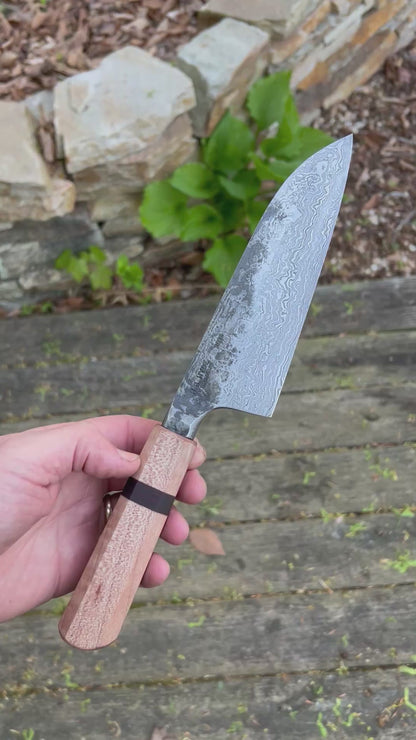161mm Damascus Wa Santoku